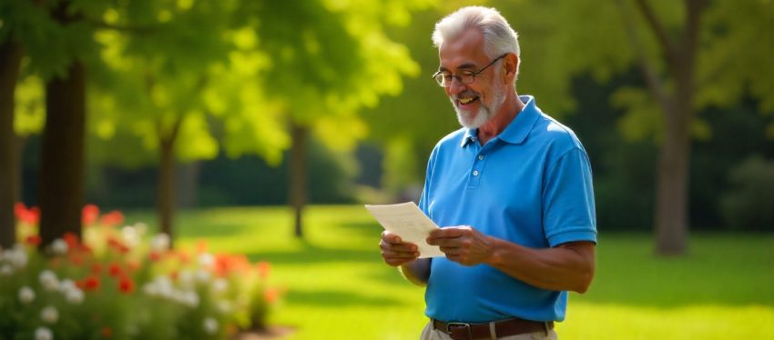 Hombre revisando su boleto de La Primitiva